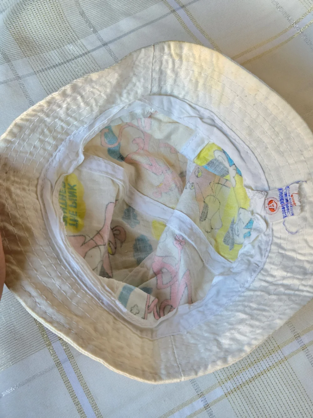 1979 Pink Panther Kids White Bucket Hat